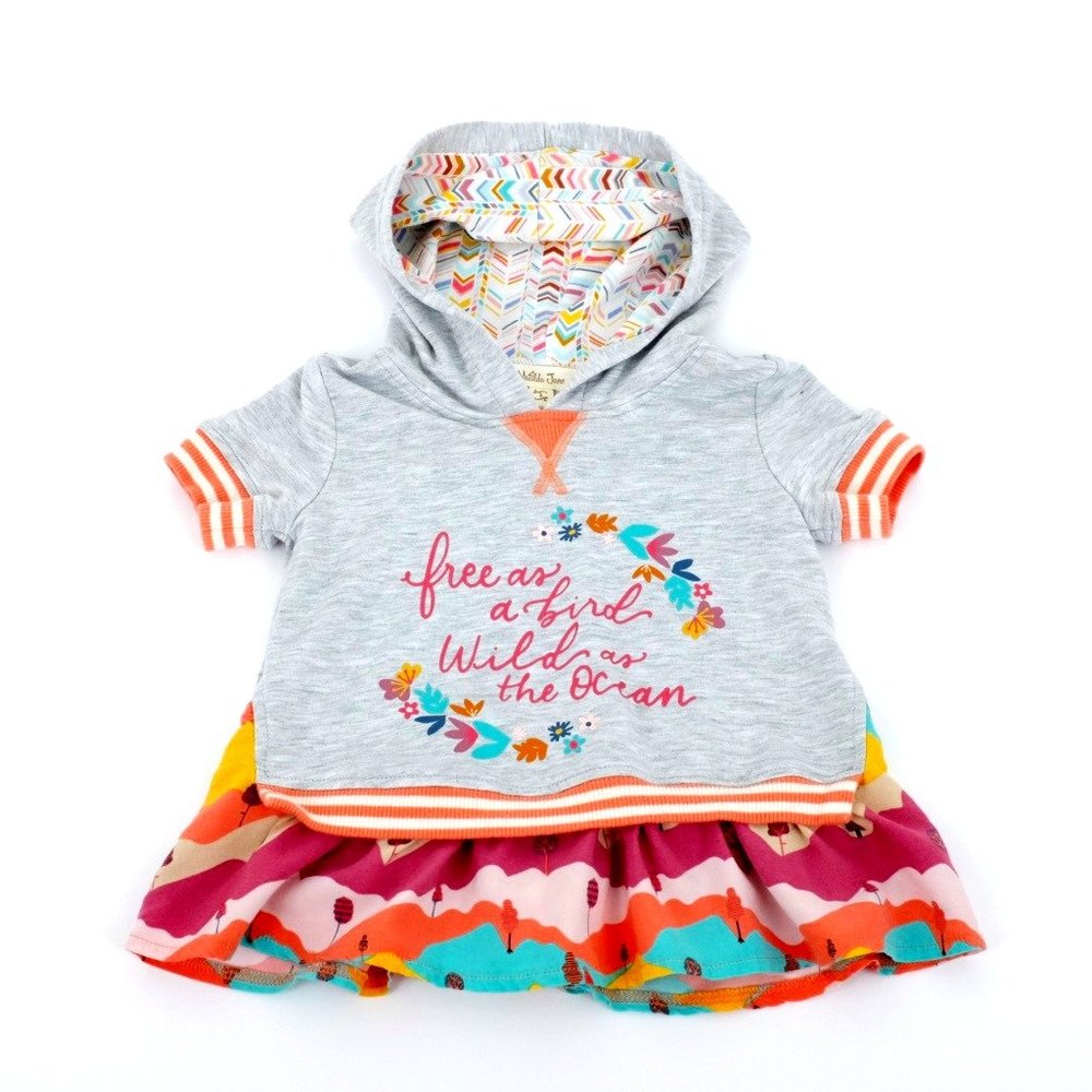 Matilda Jane Free As a Bird Colorful Girls Hoodie Size 2T Toddler